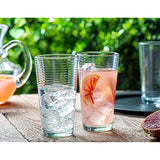 Attractive Highball Glasses, Durable Drinking Glasses [Set Of 10] for Water, Juice, Cocktails, Beer and Wine, Heavy Base Ribbed Glassware Set - 16 Ounce