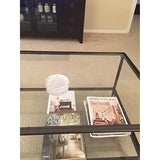 Amazing Drink Crystal Coaster Set (4pc), Sleek Modern Crystal Design. Prevents Furniture Damage, Absorbs Spills and Condensation