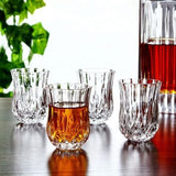 Le'raze Posh Crystal Collection Shot Glass Perfect for Serving Scotch, Whiskey, Tequila, or Vodka (Set of 6 - 2oz. Drink Shot Cups, Tumblers)