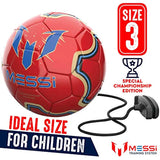 Messi Training System Kids Training Soccer Ball - Size 3 Youth Smart Football with Tether for Juggling, Foot Control, Kicking Practice - Adjustable Cord - Outdoor Soccer Equipment, Gold