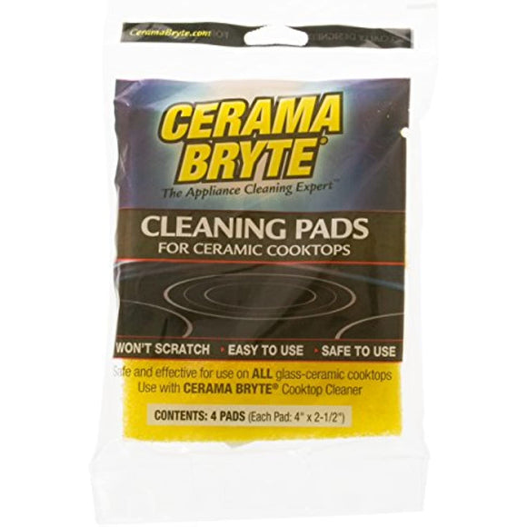 Cerama Bryte Cleaning Pads, Package of 4