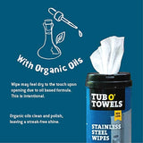Tub O' Towels Heavy Duty Stainless Steel Wipes, 40 Count