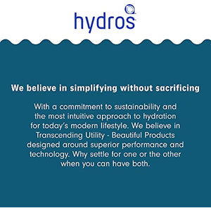 Hydros | 40oz Water Filter Slim Pitcher | Powered by Fast Flo Tech | 40 Second Quick Fill-Up | 5 Cup Capacity Slim Pitcher | BPA Free | Grey