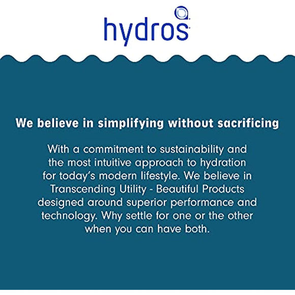 Hydros | 40oz Water Filter Slim Pitcher | Powered by Fast Flo Tech | 40 Second Quick Fill-Up | 5 Cup Capacity Slim Pitcher | BPA Free | Grey