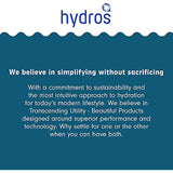 Hydros | 40oz Water Filter Slim Pitcher | Powered by Fast Flo Tech | 40 Second Quick Fill-Up | 5 Cup Capacity Slim Pitcher | BPA Free | Grey