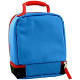 SUPER MARIO Brothers Dual Compartment Soft Lunch Box, Blue/Red Toy, Multicolor, One Size