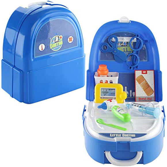 Play Brainy Kids Doctor Playset | Medical Nurse Kit for Kids Includes Reflex Hammer, Thermometer, Stethoscope, Blood Pressure Monitor & More | Deluxe Pretend Play Toys for Boys & Girls