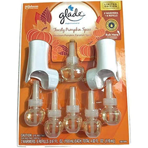 Glade Toasty Pumpkin Spice 2 Warmers & 6 Refills-Limited Edition