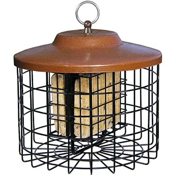 More Birds Squirrel-X Double Suet Feeder, Outdoor Wild Bird Feeder, Cage Bird Feeder, 2 Suet Cake Capacity