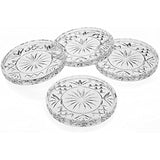 Amazing Drink Crystal Coaster Set (4pc), Sleek Modern Crystal Design. Prevents Furniture Damage, Absorbs Spills and Condensation