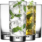 Highball Glasses Set Of 4, Tall Drinking Glasses 17 oz Home Essentials & Beyond Beverage Water Glass Cups for Water, Juice, Cocktails. Bar Glasses. Dishwasher Safe.