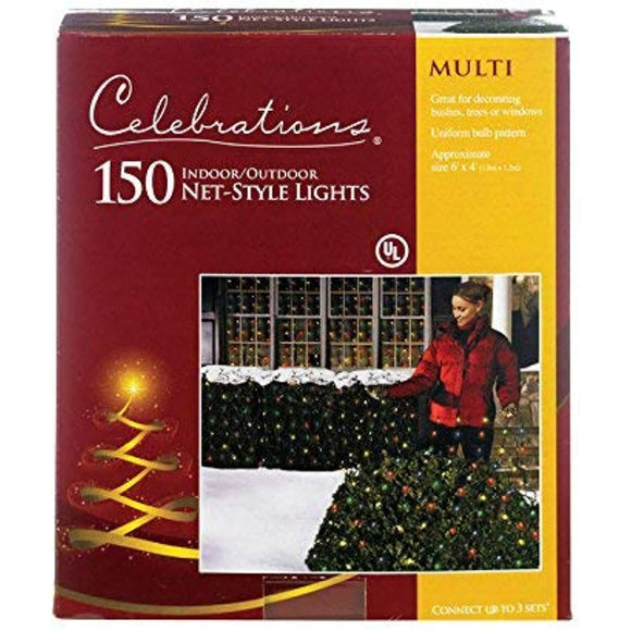 Celebration 150 Indoor/Outdoor Net-Style Lights, Multi-Color