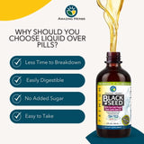 Amazing Herbs Premium Black Seed Oil - Cold Pressed Nigella Sativa Aids in