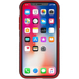 Speck Products CandyShell Grip Cell Phone Case for iPhone XS/iPhone X - Charcoal Grey/Dark Poppy Red