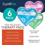 Reusable Gel Ice Packs, 6 Heart Shaped Hot and Cold Gel Bead Compression Therapy