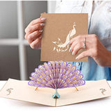 Handmade 3D Pop Up Cards - Peacocks Set - Handmade Pop Up Greeting Card for Your Loved Ones, Wedding Anniversary Card for Couple, Valentine Day, Happy Birthday Cards