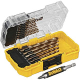 DEWALT 16pc Gold Ferous Pilot Pt Set up to 3/8"
