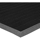 Apache Mills Trooper Outdoor Entryway Rubberized Doormat for Heavy Traffic Use, Black, 24" x 32"