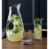 Attractive Highball Glasses [Set of 12] Drinking Glasses for Water, Juice, Beer, Wine, Whiskey, and Cocktails - 16 oz Square Base with Rounded Top
