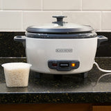 BLACK+DECKER Rice Cooker, 6-cup, White