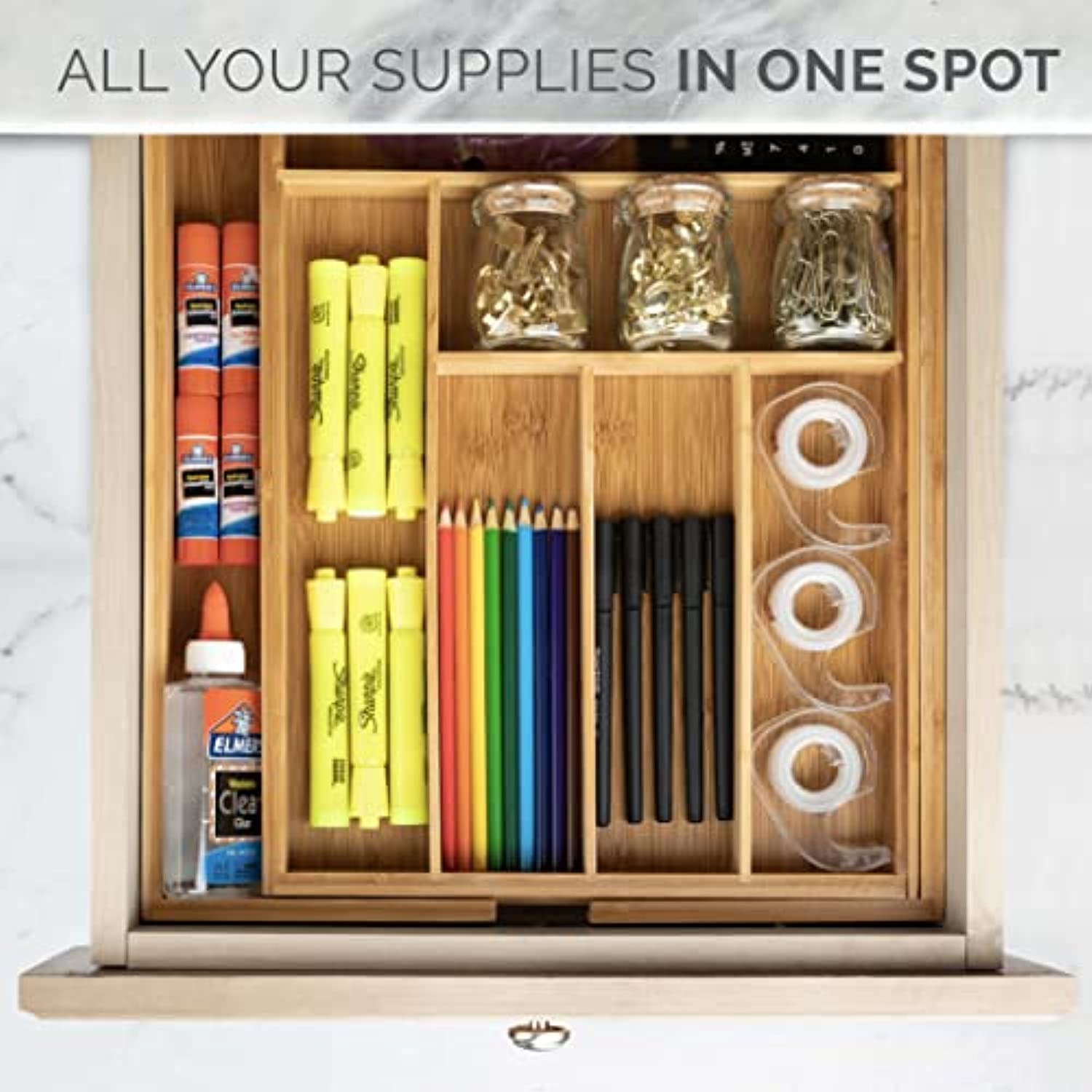 Clear Drawer Organizers - Acrylic, Durable, Stackable, Pull-Out Drawer.  Great for Medicine, Cosmetics, Makeup and Bathroom Organization. (4.5 High  