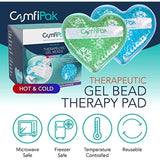 Reusable Gel Ice Packs, 6 Heart Shaped Hot and Cold Gel Bead Compression Therapy