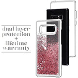 Case-Mate Note 8 Case - WATERFALL - Rose Gold - Cascading Liquid Glitter - Military Drop Protection - Protective Design for Samsung Galaxy Note 8 - Rose Gold