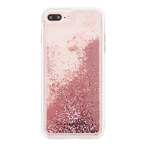 Case-Mate iPhone 8 Plus Case - WATERFALL - Cascading Liquid Glitter - Protective Design for Apple iPhone 8 Plus - Rose Gold