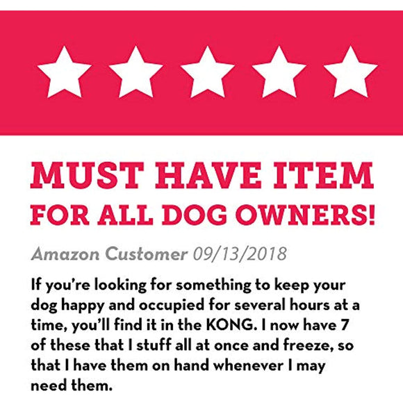 KONG - Classic Dog Toy, Durable Natural Rubber- Fun to Chew, Chase and Fetch - for Medium Dogs