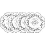 Crystal Desert Plates, 5 Inch Canape Plates for Appetizer, Desert, Fruit, Salad and Cake, Set of 4 Clear Glass Plates