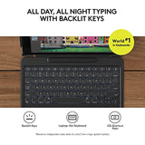 Logitech iPad Pro 10.5 inch Keyboard Case | SLIM COMBO with Detachable, Backlit, Wireless Keyboard and Smart Connector (Black)