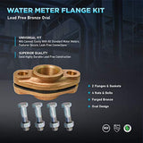 Midline Valve XNGU200L-OM Water Meter Hardware Kit Includes 2 Flanges, 2 Gaskets, 4 Nuts, 4 Bolts 2 in. FIP Connection Bronze