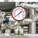 Raven PG100 R1554 2-1/2 Display Dry Gauges Steel Case, 1/4 inch Npt Center Back Connection, Circular Dial, Polycarbonate Crystal, Black Anodized Aluminum Pointer, Quality and Durability