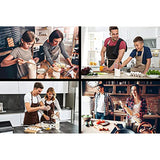 Canister Set of 5, Glass Kitchen Canisters with Airtight Bamboo Lid, Glass Storage Jars for Kitchen, Bathroom and Pantry Organization Ideal for Flour, Sugar, Coffee, Candy, Snack and More