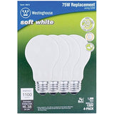 Westinghouse Lighting 3687300 53 Watt A19 Eco-Halogen Soft White Light Bulb with Medium Base (4-Pack)