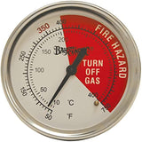 Bayou Classic 5070 Bayou Fryer Thermometer Stainless Steel Design Tempered Glass Dial Face w/ 50˚- 400˚F Range Fits Bayou 2.5-gal 4-gal and 9-gal Fryers