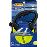 RUFFIN' IT Hi-VIS Safety Retractable Leash, Medium, 16' Reflective Belt, for Dogsup to 65Lbs
