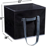 Reusable Shopping Cube Grocery Bag - These Sturdy Tote Bags will Keep your Car Trunk Groceries in Place. Long Handles to Carry in Hand or Over Shoulder. Folds Flat for Convenient Storage. (Set of 4)