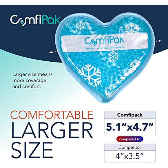 Reusable Gel Ice Packs, 6 Heart Shaped Hot and Cold Gel Bead Compression Therapy