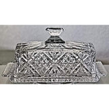 Covered Glass Butter Dish | Classic 2-Piece Design Butter Dish with Lid |
