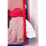 Store & Score Over The Door Hanging Kids Fun LED Soccer Light-Up Collapsible Mesh Laundry Hamper Basket, Toy Chest, Heavy Duty Metal Hooks Included. Patent Pending