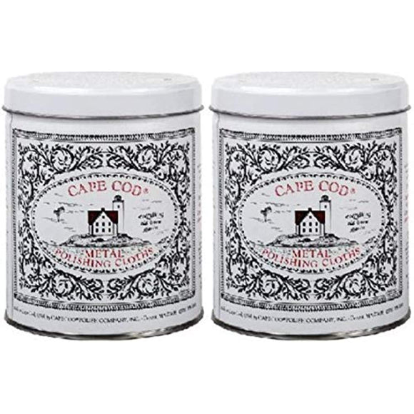 Cape Cod Polish Co. Metal Polishing Cloths Tin 2 Pack
