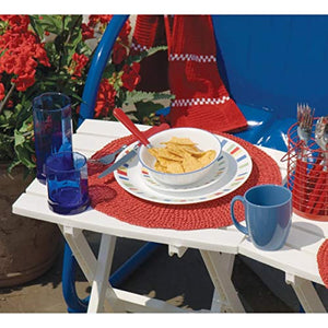 Adams Quik Fold Side Table Wht