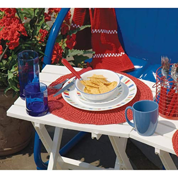 Adams Quik Fold Side Table Wht