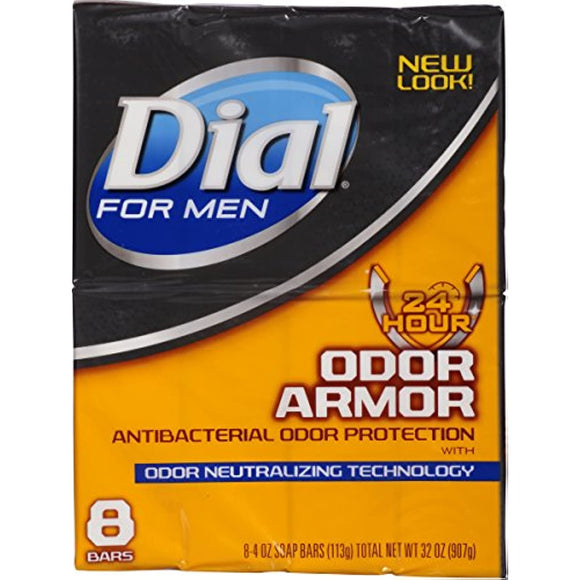 Dial For Men Odor Armor Antibacterial Soap, 8 Count
