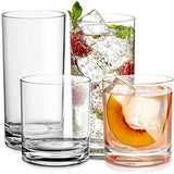 Elegant Plastic Drinking Glasses Set of 12 - Attractive Clear Acrylic Tumblers - Unbreakable Drinkware Set Ideal for Indoor and Outdoor - Kid Friendly…