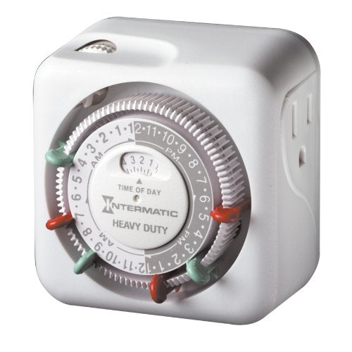 Intermatic TN311 15 Amp Timer for Indoor Lights and Decorations, Grounded