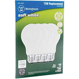 Westinghouse Lighting 3687300 53 Watt A19 Eco-Halogen Soft White Light Bulb with Medium Base (4-Pack)