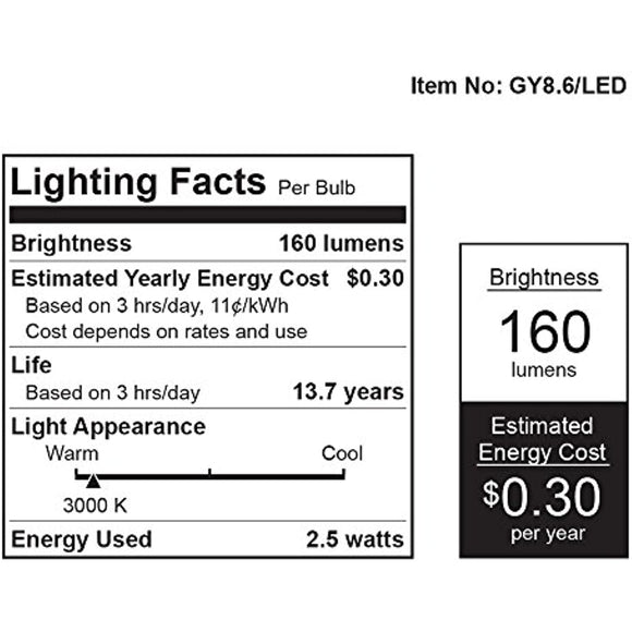 Feit GY8.6/LED 20W Replacement 3000K Non-Dimmable LED Light
