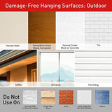 Command Outdoor Small Refill Strips, 16 Strips, Re-Hang Outdoor Window Hooks